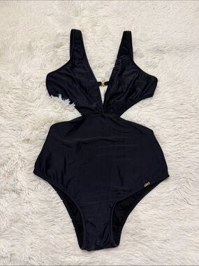 Salinas Black Cutout One-Piece Swimsuit